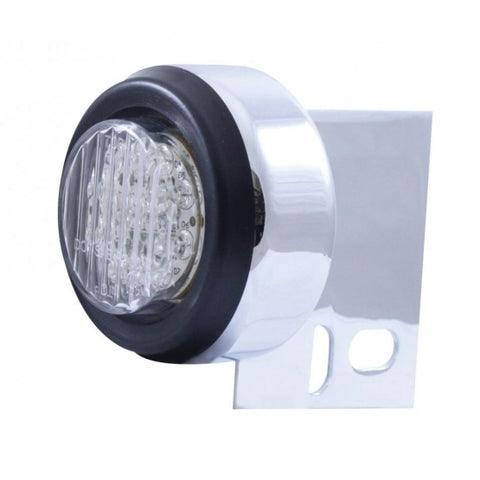 9 LED Mud Flap Hanger End Light w/ Grommet - Amber LED/Clear Lens