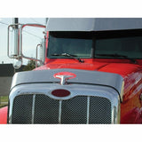 Stainless Peterbilt 386 Bug Deflector