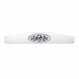 4" x 24" Chrome Bottom Mud Flap Weight With Oval Chrome Skull Emblem