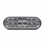 6” Oval Combo Light with 14 LED Stop, Turn & Tail Light & 16 LED Back-Up Light - Red LED/Clear Lens