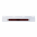 Stainless Top Mud Flap Plate w/ 19 LED 17" Light Bar & Bezel - Red LED/Red Lens