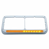 Sequential LED Dual Headlight Bezel (Driver) - Amber LED/Amber Lens