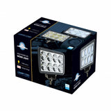 8 High Power LED Rectangular Work Light with Chrome Reflector