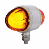 9 LED Dual Function Double Face "GLO" Light - Amber & Red LED/Amber & Red Lens