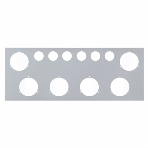 Stainless Steel Rear Center Light Panel w/ Six 4" Light Cutouts & Six 2" Light Cutouts