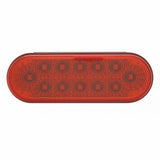 Stainless Top Mud Flap Plate w/ Three 12 LED Lights & Visor - Red LED/Red Lens
