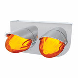 Stainless Light Bracket w/ Two 9 LED Dual Function "GLO" Watermelon Grakon 1000 Lights & Visors - Amber LED/Amber Lens