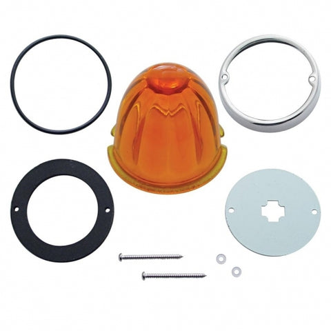 Twist In Cab Light Conversion Kit w/ Watermelon Style Glass Lens - Amber