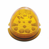 Kenworth T660 Front Bumper Light Bezel w/ 17 LED Reflector Watermelon Lights (Driver) - Amber LED/Amber Lens