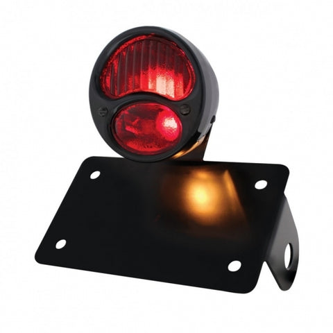 1928 Ford Model "A" Tail Light - Horizontal w/Black Rim/Black Housing