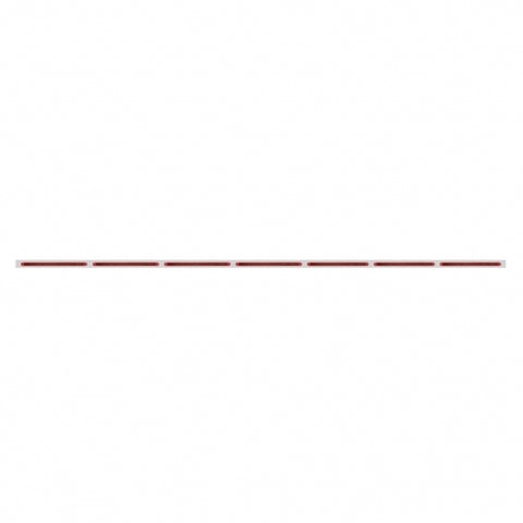 94" Stainless Steel Light Bracket w/ Seven 19 LED 12" Reflector Light Bars - Red LED/Red Lens