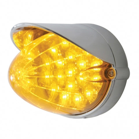 19 LED Reflector Grakon 1000 Flush Mount Kit w/ Visor - Amber LED/Amber Lens