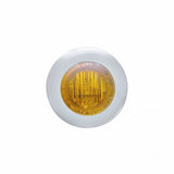 3 LED Mini Dual Function Clearance/Marker Light w/ Bezel - Amber LED/Amber Lens