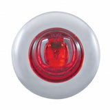 2 LED Mini Clearance/Marker Light w/ Bezel - Red LED/Red Lens
