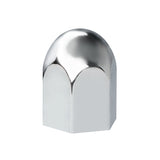1 1/2" X 2 1/4" Chrome Plastic Standard Nut Cover - Push-On (60 Pack)