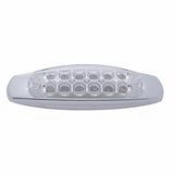 12 LED Reflector Rectangular Clearance/Marker Light - Red LED/Clear Lens