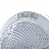 Stainless Steel Bullet Classic Headlight H6024 Bulb & LED Turn Signal - Clear Lens