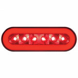22 LED Oval "GLO" Stop, Turn & Tail Light Kit - Red LED/Red Lens