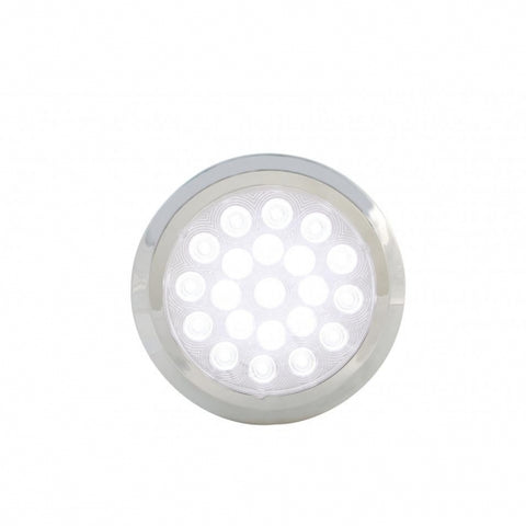 21 High Power LED  6 1/4" Dome Light w/ Bezel