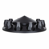 Matte Black Pointed Front Axle Cover w/ 33mm Thread-on Nut Cover