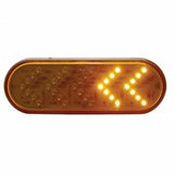 35 LED Oval Sequential Turn Signal Light - Amber LED/Amber Lens