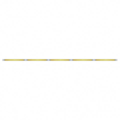 94" Stainless Light Bracket w/ Five 23 SMD LED 17 1/4" Light Bars & Bezels - Amber LED/Amber Lens
