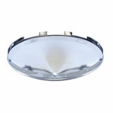 6 Uneven Notched Stainless Front Hub Cap w/ Iron Cross Spinner - 7/16" Lip