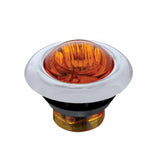 3 LED Mini Dual Function Clearance/Marker Light w/ Bezel - Amber LED/Amber Lens