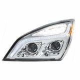 Chrome LED Projection Headlight w/LED Position Light For 2018-2020 Freightliner Cascadia