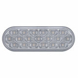 19 LED Reflector Oval Stop, Turn & Tail Light - Red LED/Clear Lens