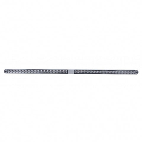 Dual 14 LED 12" Reflector Light Bars w/ Bezel - Amber LED/Clear Lens