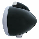 Black Guide 682-C Headlight No Bulb w/ LED Signal - Amber LED/Clear Lens