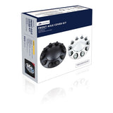 Matte Black Pointed Front Axle Cover w/ 33mm Thread-on Nut Cover
