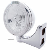 Chrome Classic Headlight Crystal H4 Bulb & LED Turn Signal - Clear Lens