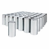 33mm x 4-1/4" Chrome Plastic Tall Cylinder Nut Cover - Thread-On (60 Pack)