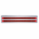 12 3/4" Stainless Light Bracket w/ Two 19 LED 12" Light Bars - Red LED/Red Lens