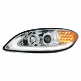 Chrome Projection Headlight With LED Turn Signal For International Prostar