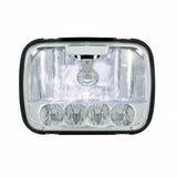 5 High Power LED 5" x 7" Crystal Headlight - High and Low Beam