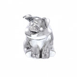 Chrome Sitting Pig Ornament