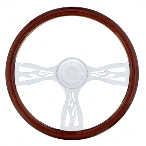 18" Flame Steering Wheel - Freightliner 1989-July 2006
