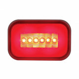 14 LED Rectangular Stop, Turn & Tail "GLO" Light - Red LED/Red Lens