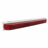 Stainless Light Bracket w/ 19 LED 17" Light Bar - Red LED/Red Lens