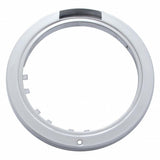 Stainless Steel Bullet Half Moon Headlight H4 w/ 10 Amber LED & Dual Mode LED Signal-Clear Lens