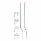 Stainless Bumper Guide Kit w/ Skull Top - Amber
