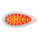 39 LED "Teardrop" Stop, Turn & Tail Light w/ Bezel - Red LED/Red Lens