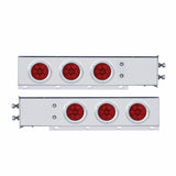 2 1/2" Bolt Pattern Spring Loaded Rear Light Bar w/Six 7 LED 4" Light & Visors - Competition Series