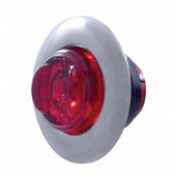 2 LED Mini Clearance/Marker Light w/ Bezel - Red LED/Red Lens