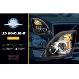 "Blackout" High Power LED Headlight For 2004-2017 Volvo Vn/VNL