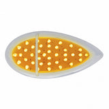 39 LED "Teardrop" Turn Signal Light (Flush Mount) - Amber LED/Amber Lens