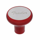 "Trailer" Deluxe Aluminum Screw-On Air Valve Knob w/Stainless Plaque - Candy Red